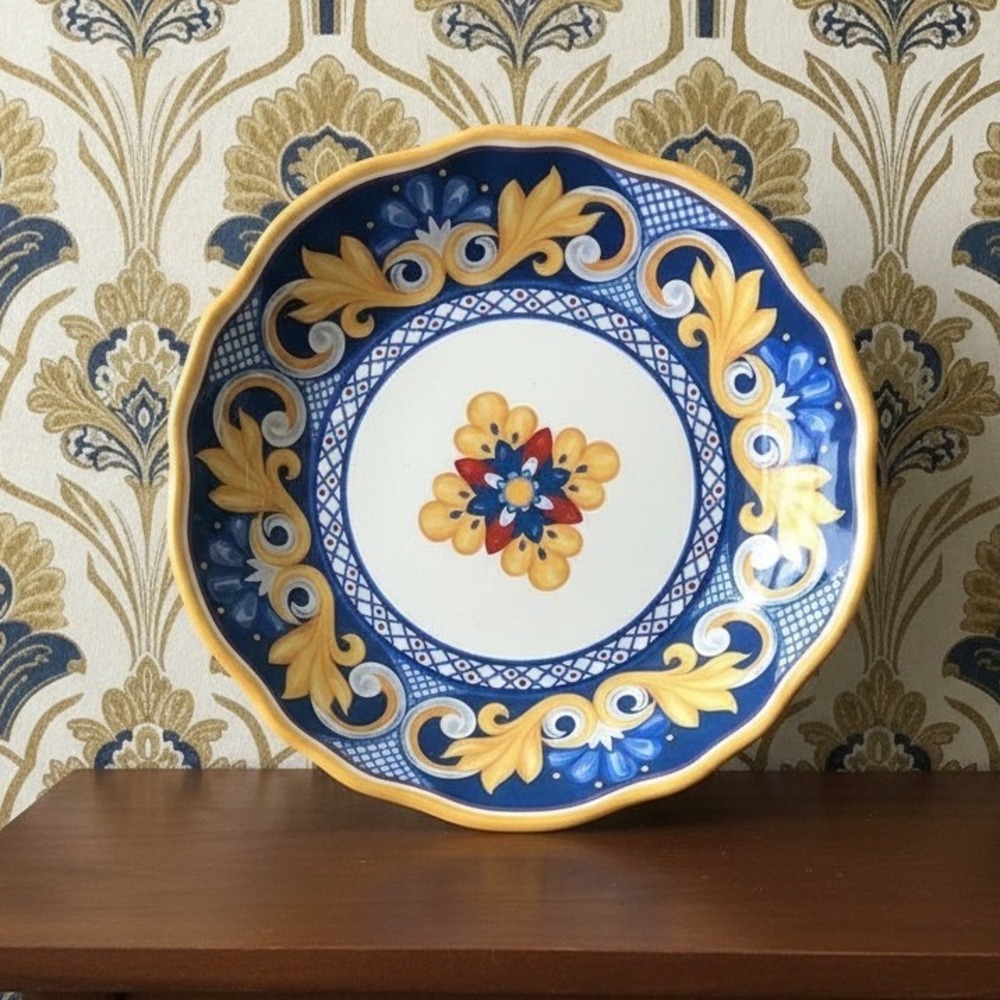 Cynthia Rowley Medallion Dinner Plate, Melamine Tableware, Modern Patterned Dish